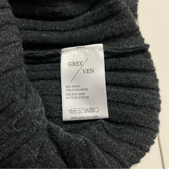 GREY VEN The Hutton Cashmere Blend Ribbed Midi Skirt - Picture 7 of 8